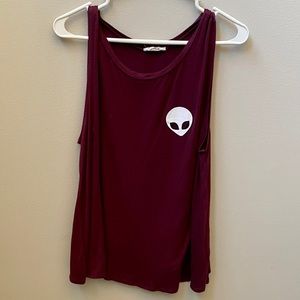 French Pastry | Maroon Alien Tank Top